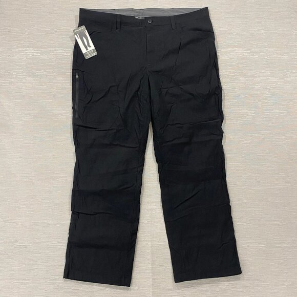 Eddie Bauer Fleece Lined Tech Pants Mens 40 x 30 Black Water Repellent Insulated - Picture 3 of 14